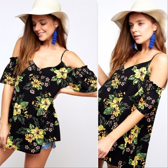 MARIE Floral Print Top - Picture 1 of 4